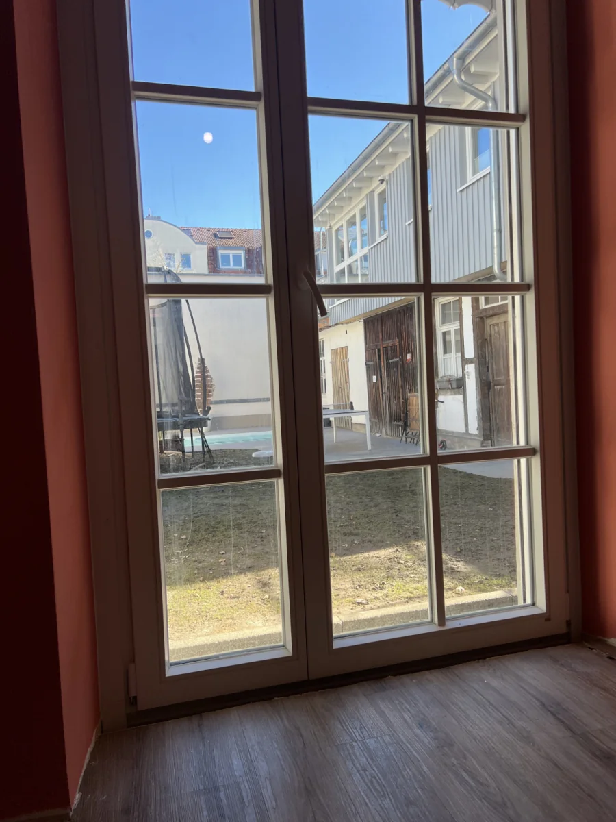 Blick in den Garten im Februar